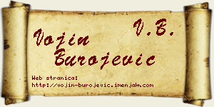 Vojin Burojević vizit kartica